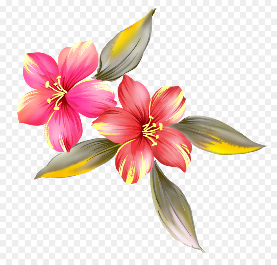 Aquarell-Blumen-Aquarell-Malerei Decoupage - Blume