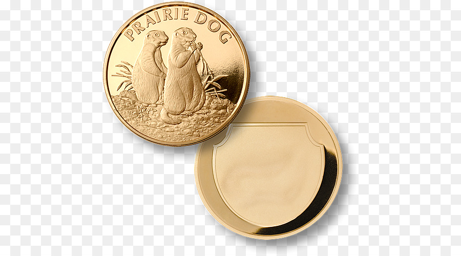 Cane della prateria Moneta d'Oro Medaglia nord-ovest Territoriale di Menta - oro