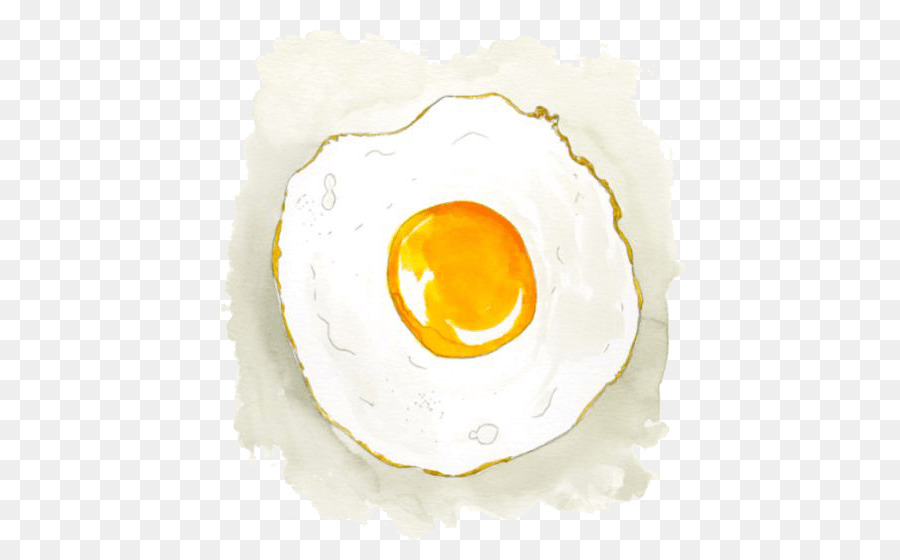Uovo fritto pittura ad Acquerello Colazione Toast - uovo