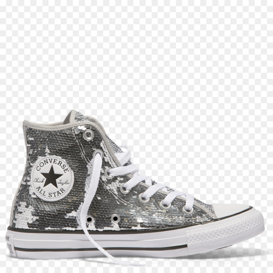 Sneakers Chuck Taylor All Stars Converse High top Schuh - Silber Pailletten