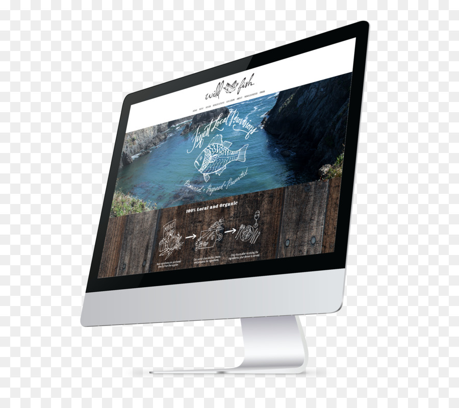 Responsive web design Desktop-Computer Gelayoutet-Computer-Monitore - Mock Up Website