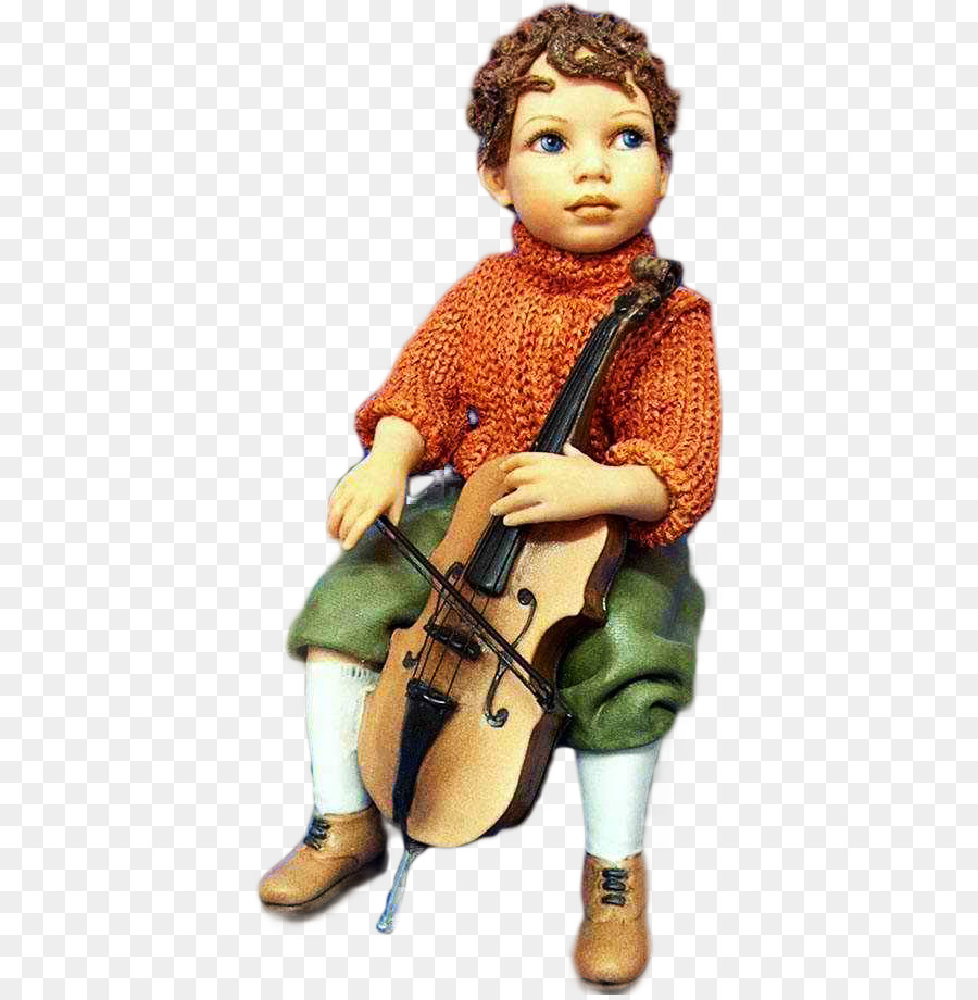 Violine Cello Puppe Figur - Geige