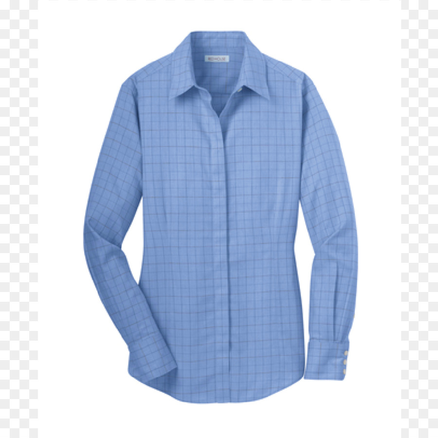 T-shirt Kleid shirt Ärmel Polo-shirt - blau plaid