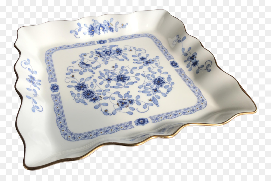 Platte Servierplatte Keramik Blauen und weißen Keramik Geschirr - Blaue und weiße Porzellan Schüssel