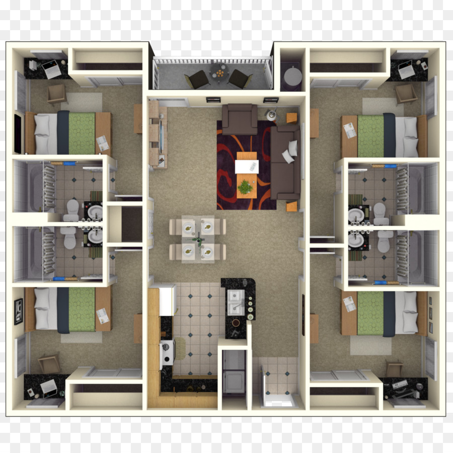 Kế hoạch sàn căn hộ Nhà Ngủ - căn hộ phức tạp
