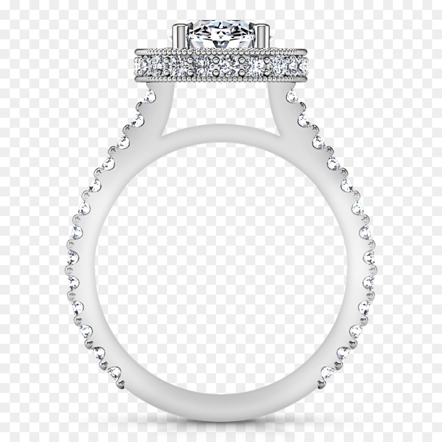 Anello di fidanzamento taglio a Diamante Moissanite - Diamante Disegno