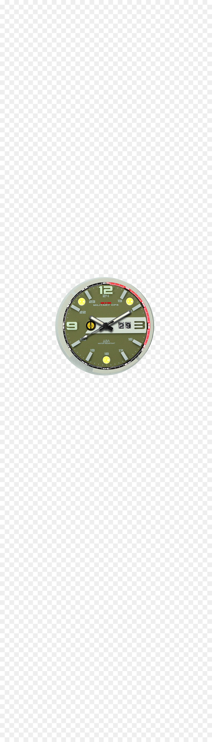 Militär-Zifferblatt Grün - Uhr