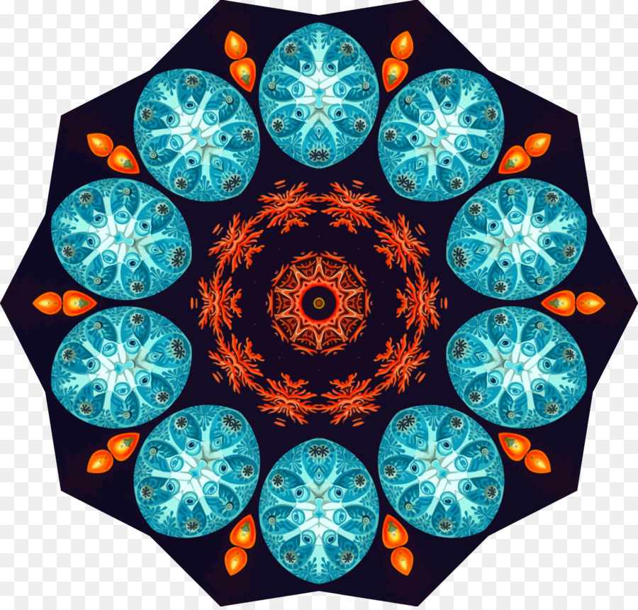 Kaleidoskop Symmetrie Kreis Organismus Muster - Ornamente und Mandalas Formen
