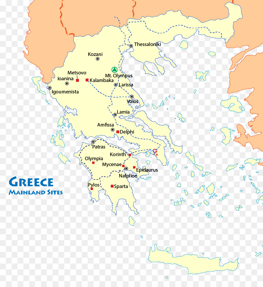Griechenland Karte Ökoregion Line Tuberkulose - Griechenland