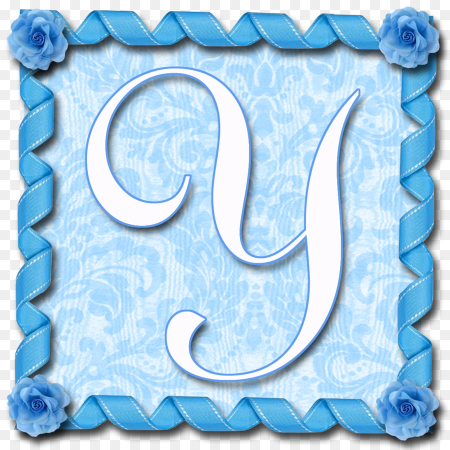 Bilderrahmen groß und Kleinbuchstaben Alphabet Clip art - schwimmendes blaues Band