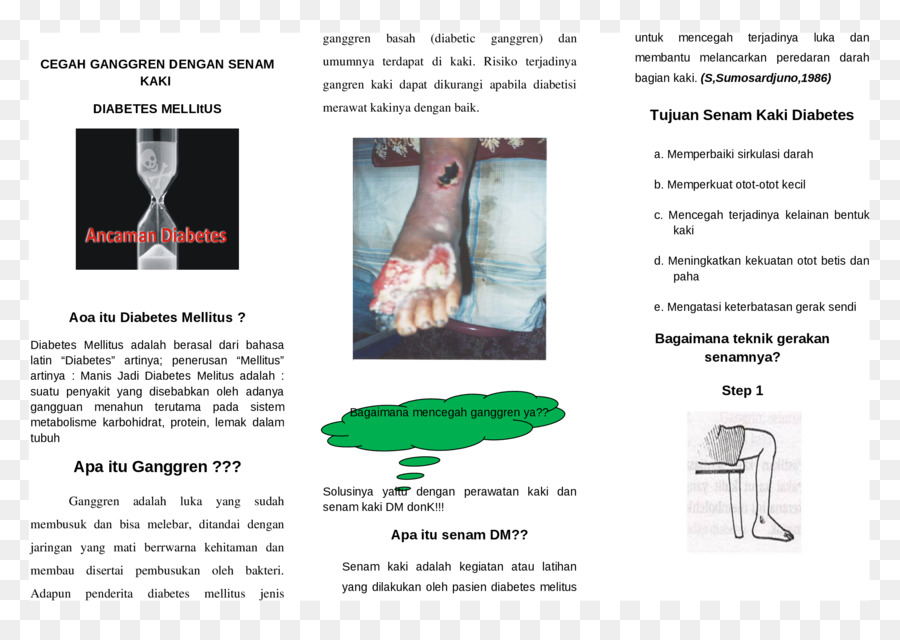 Diabetes-mellitus-des Diabetischen Fußes, Gangrän der Wunde - Diagramm Prospekte