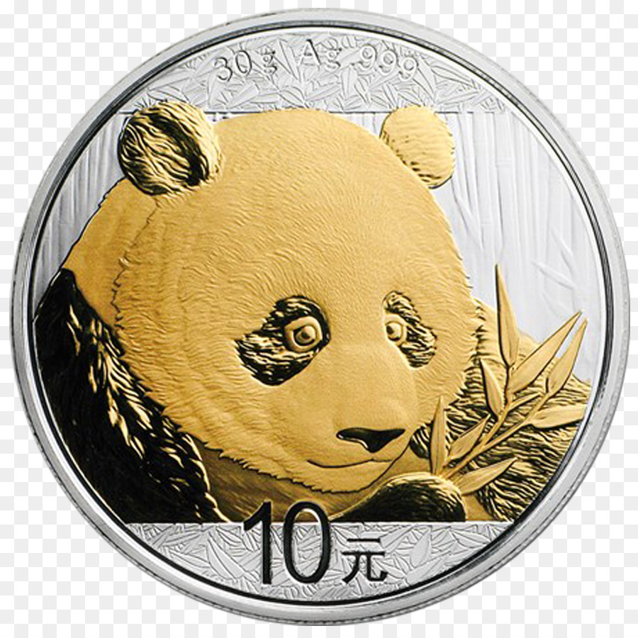 Panda gigante Cinese Gold Panda Moneta Cinese Panda d'Argento - Moneta