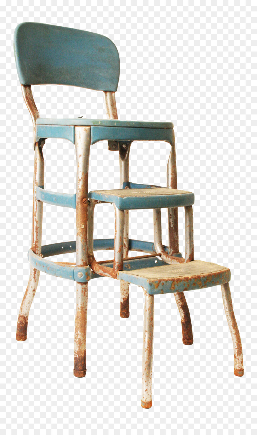Stuhl Barhocker Sitz aus Stahl - vier Beine Hocker