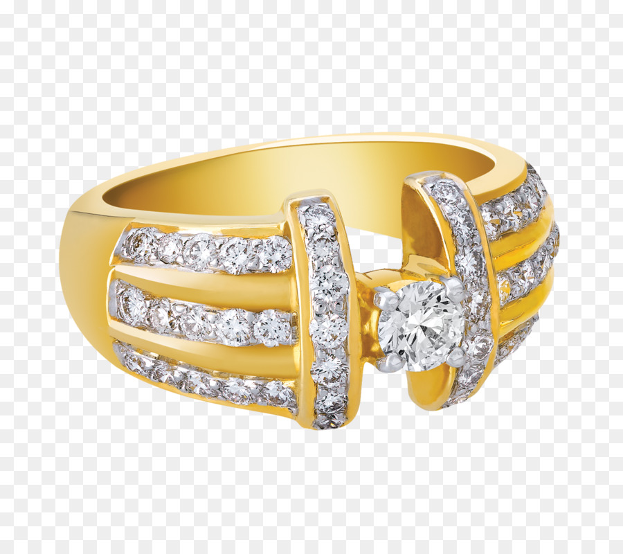 Ohrring Schmuck Gold Diamant - Hand gemalter Diamantring