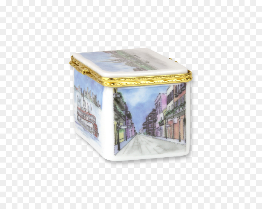 Orleans Street Box Keramik Cajuns Stadt - haarige Krabben Geschenk box