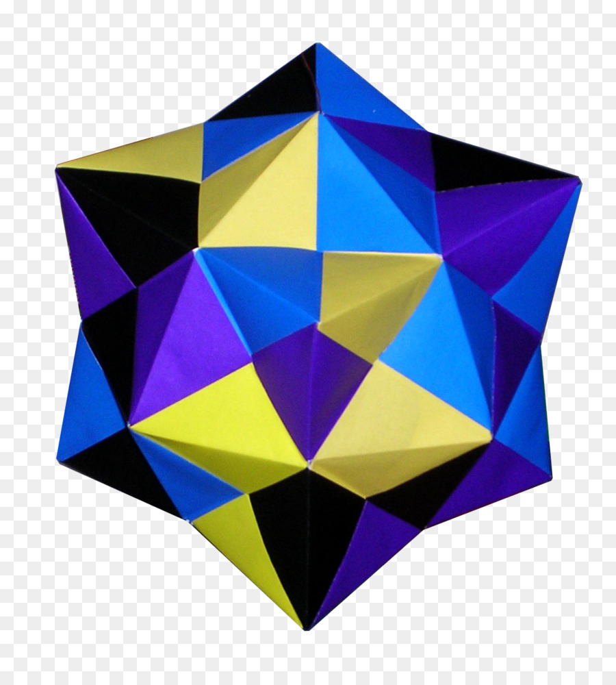 Cuboctahedron Polyeder Dreieck Stellation Konvexe Hülle - origami Stil Grenze origami