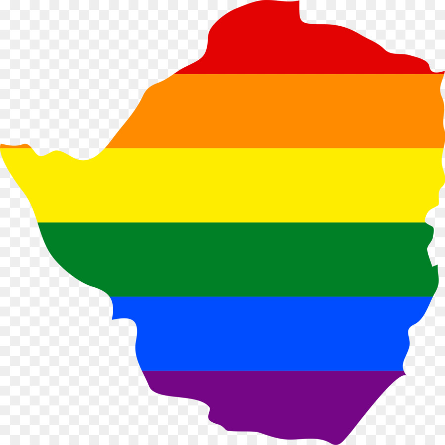 Flagge von Simbabwe-Leere Karte - Lgbt