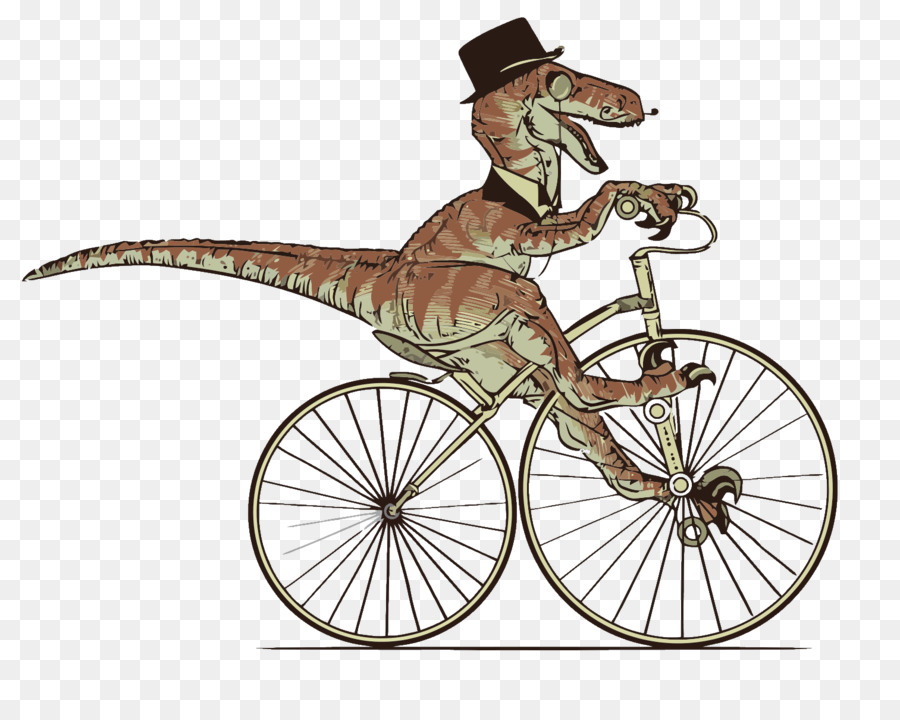Velociraptor Tyrannosaurus Utahraptor Deinonychus Brachiosaurus - tandem bicicletta