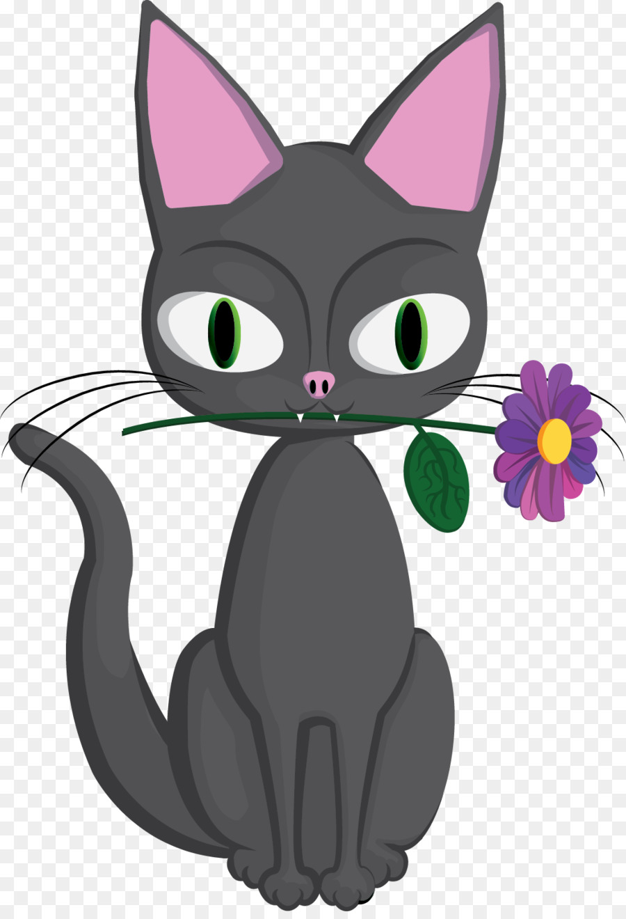 Korat Baffi Gattino Tabby, gatto Domestico, gatto pelo corto - creativo logo di gatto