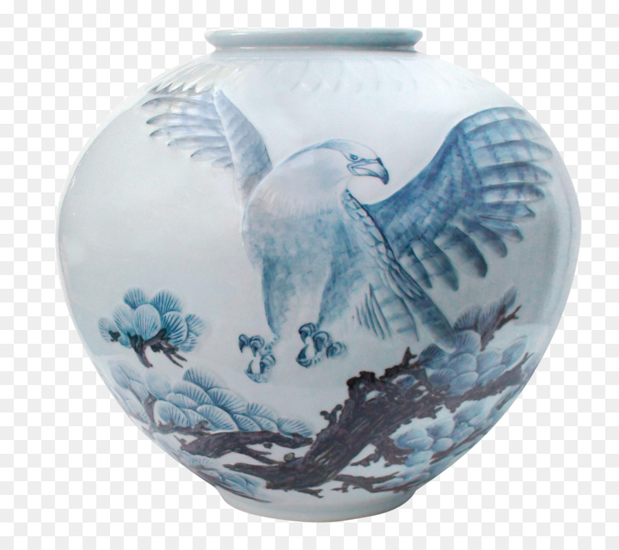 Vase-Keramik-Glas-Porzellan Blau und weiß Keramik - handbemalte japanische bento