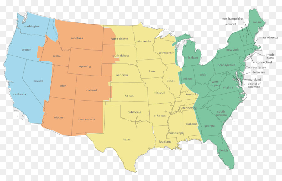US-Pazifik-Zeitzone-Weltkarte - Vereinigte Staaten