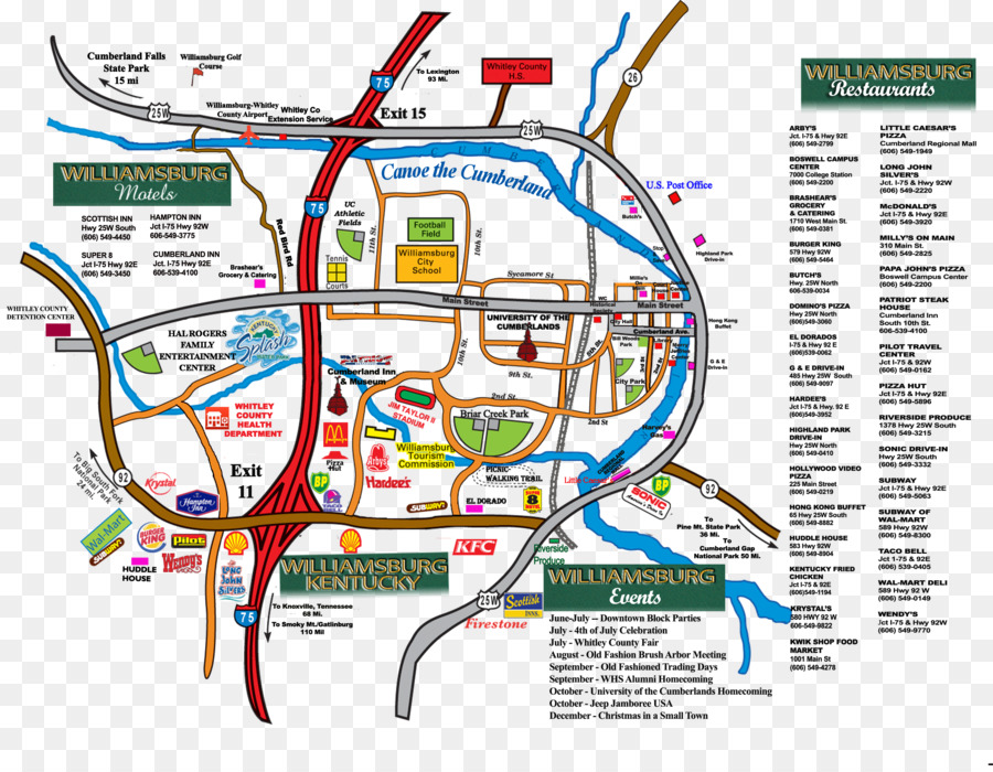 Williamsburg Stadtplan, Straße, Karte, Google Maps - Anzeigen