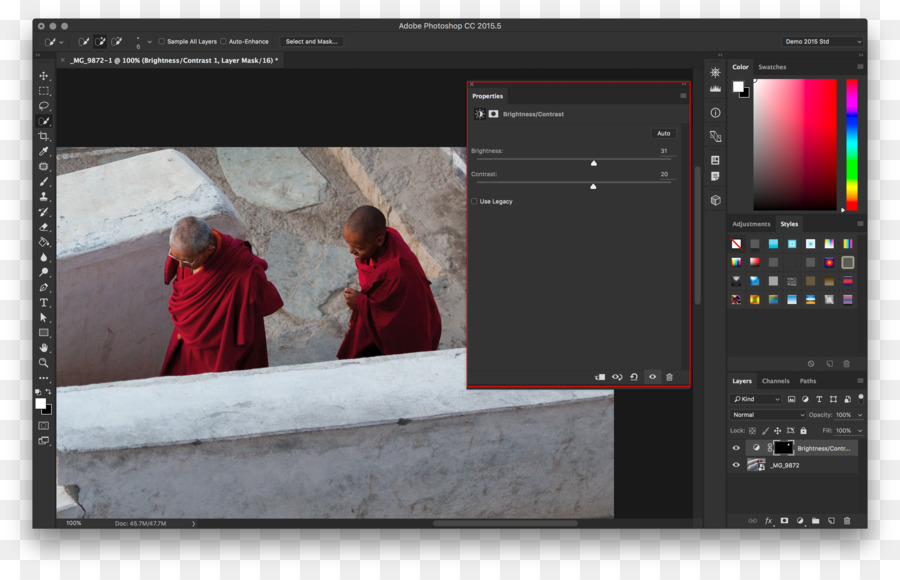 Luminosità Strati di editing di Immagini Adobe Systems - Luminosità