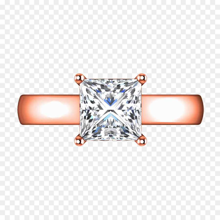Anello di fidanzamento con Diamante taglio Princess Solitario - anello solitario
