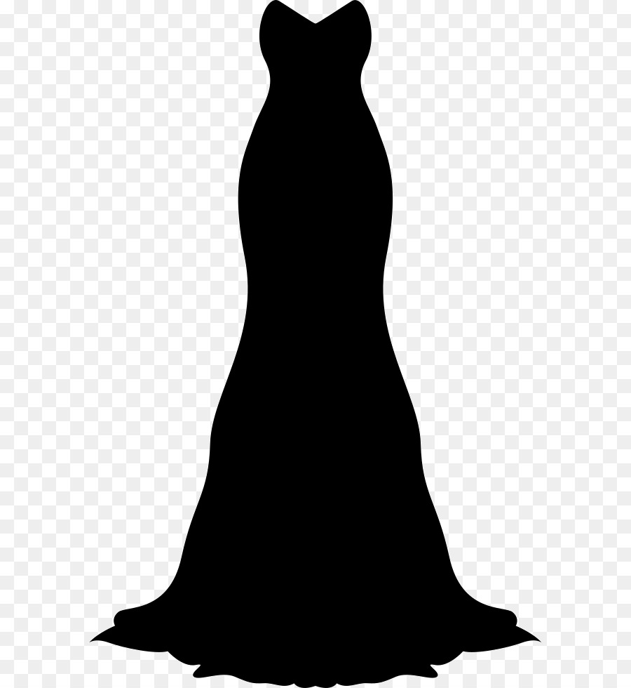 black dress silhouette clipart