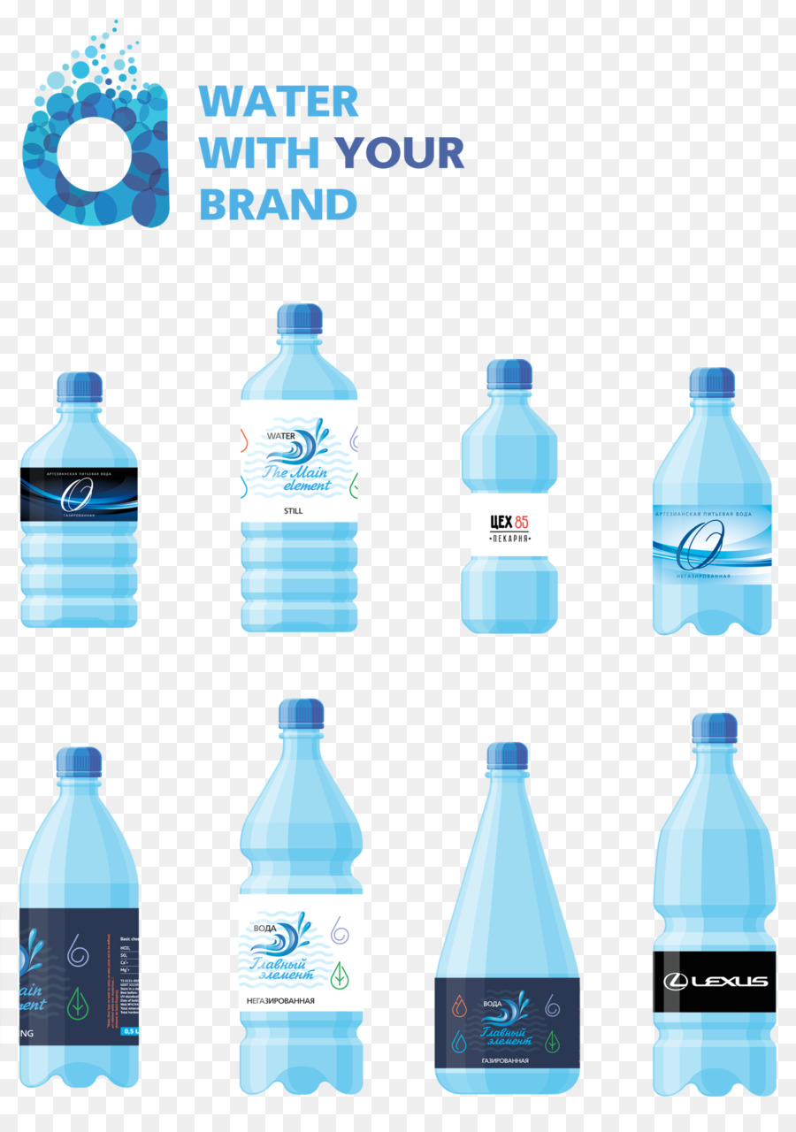 Acqua in Bottiglie di acqua Minerale in Bottiglia di acqua bottiglia di Plastica - elemento acqua