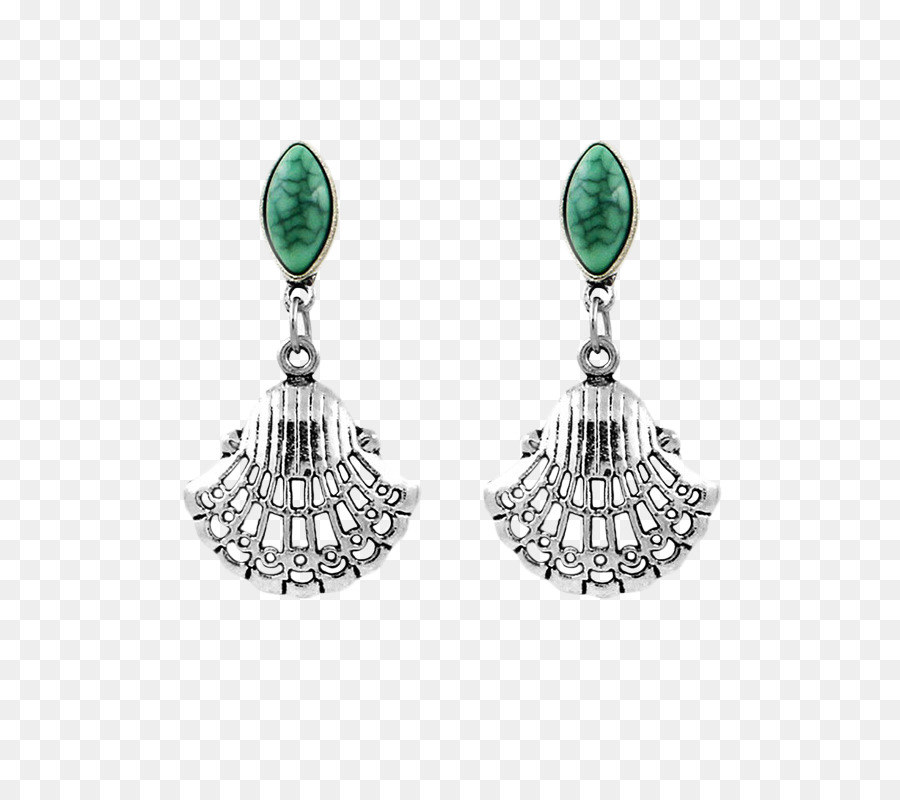 Ohrring Mit Smaragd Edelstein Robe Kleidung - Smaragd