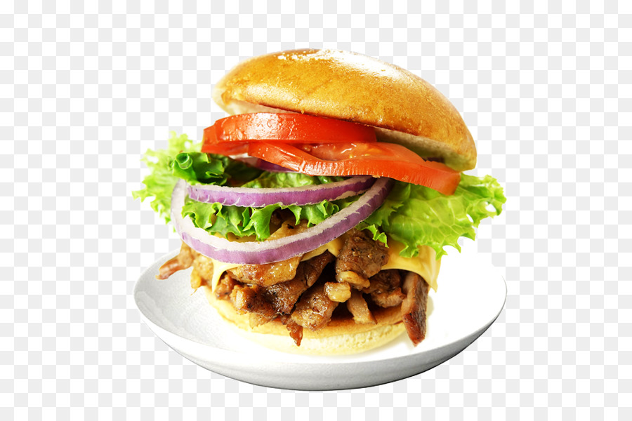 Hamburger, Cheeseburger, patatine fritte, Cotoletta di fotografia Stock - pesce