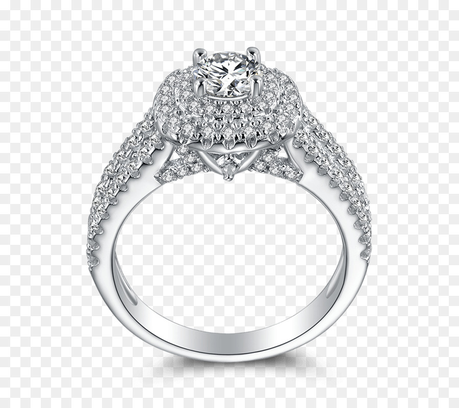 Anello di fidanzamento in Carati di Diamanti taglio - anello