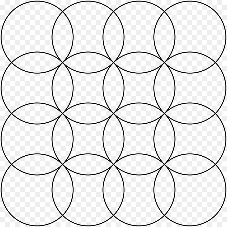 Überlappende Kreise grid-Heilige geometrie-Platz - Kreis