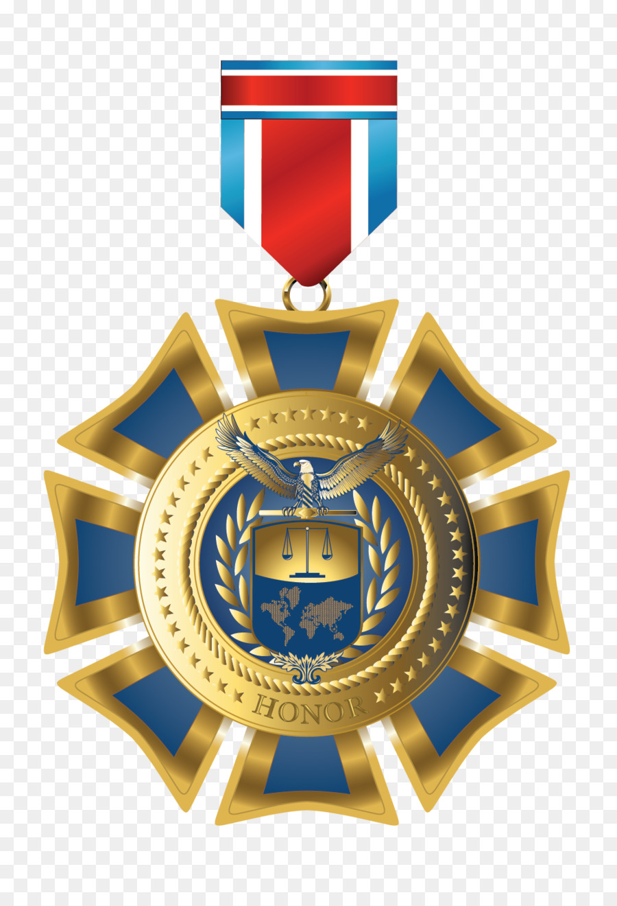 Gold-Medaille Orden Abzeichen-Symbol - Medaille der Verfeinerung