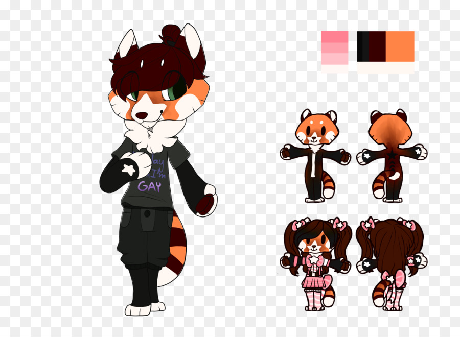Personaggio Dei Cartoni Animati Mascotte Mammifero - Panda rosso