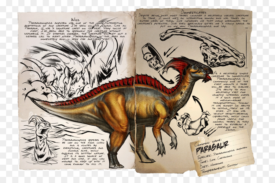 ARCA: la Sopravvivenza Evoluto Parasaurolophus Giganotosaurus Gigantosaurus Dinosauro - Dinosauro