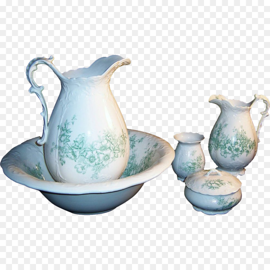 Caraffa Brocca In Ceramica Bagno Antico - Antico