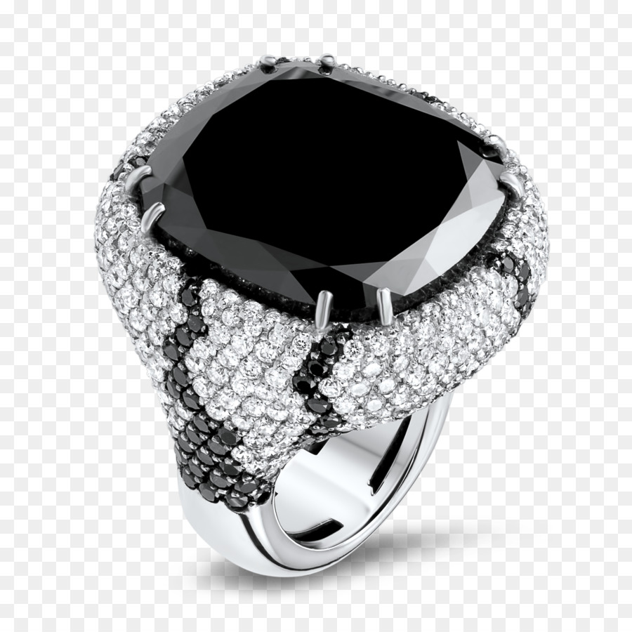 Brillant Schmuck Edelstein Diamant-Carbonado - Solitär ring