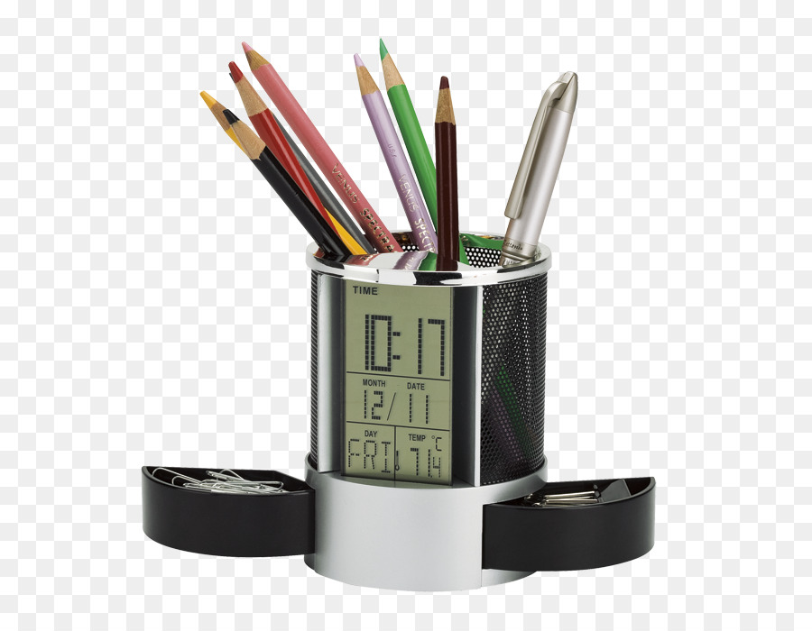 Schreibtisch-Wecker von Werbeartikeln Schublade - Uhr