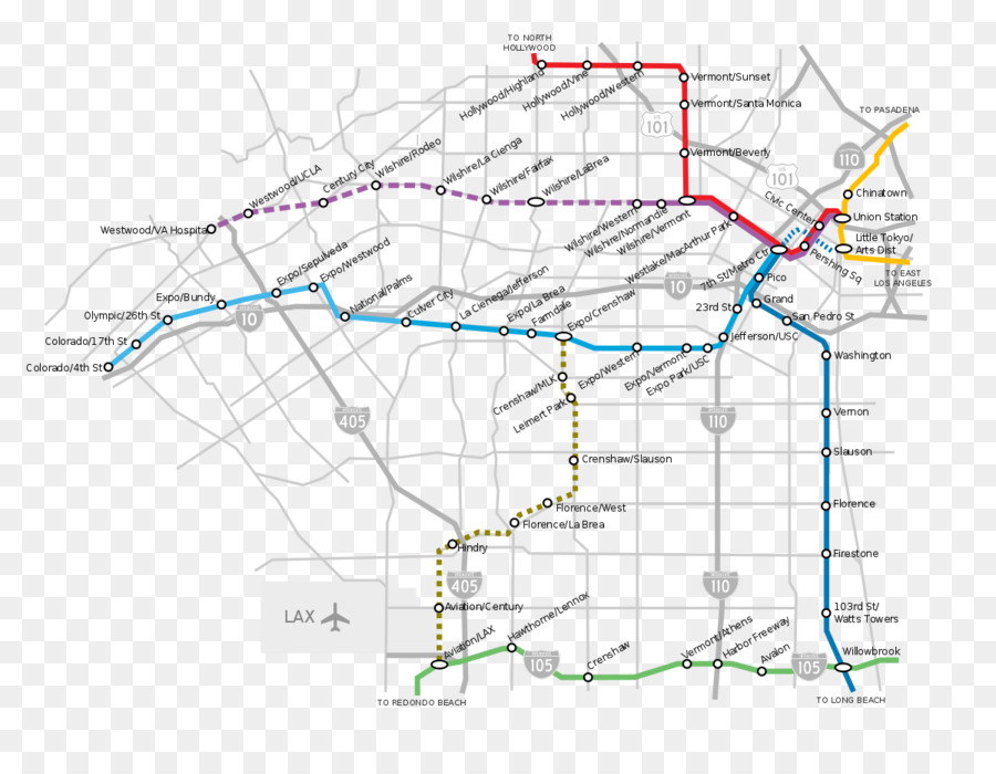 Los Angeles County Metropolitan Transportation Authority Treno Rapido transito Viola la Linea di Estensione - transito