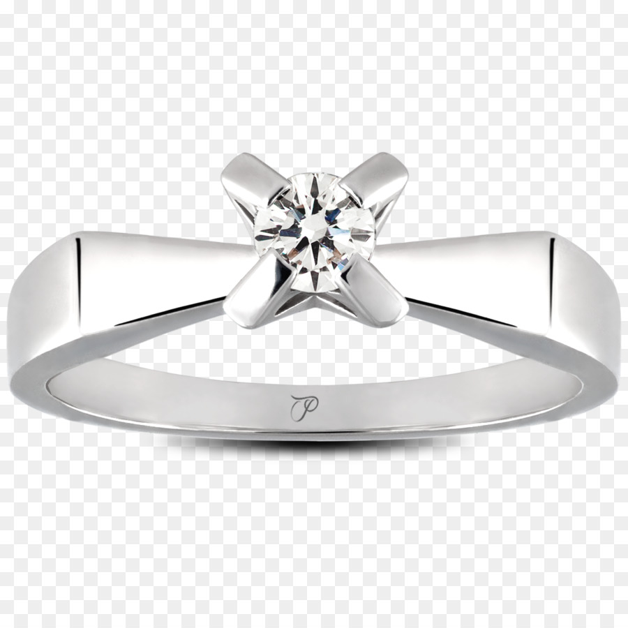Matrimonio anello Solitario in Oro Brillante - anello solitario