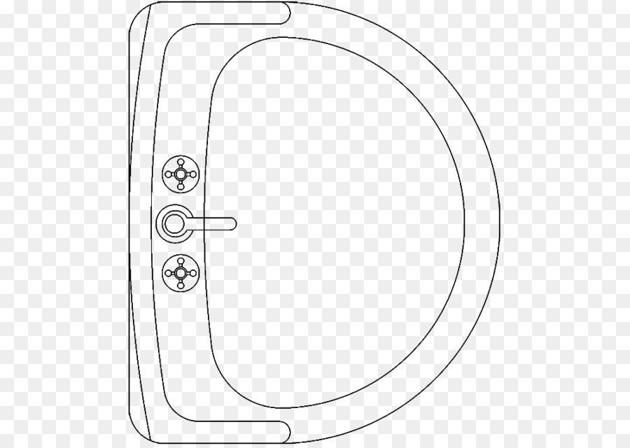 Maniglia di porta del Cerchio, Disegno Bianco - cerchio