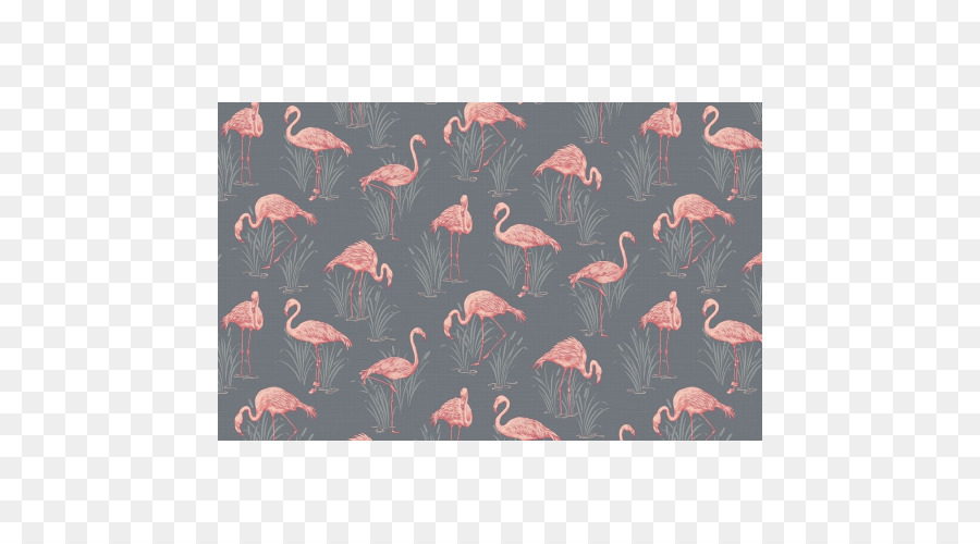 Papier flamingo Grau Tapete - Flamingo