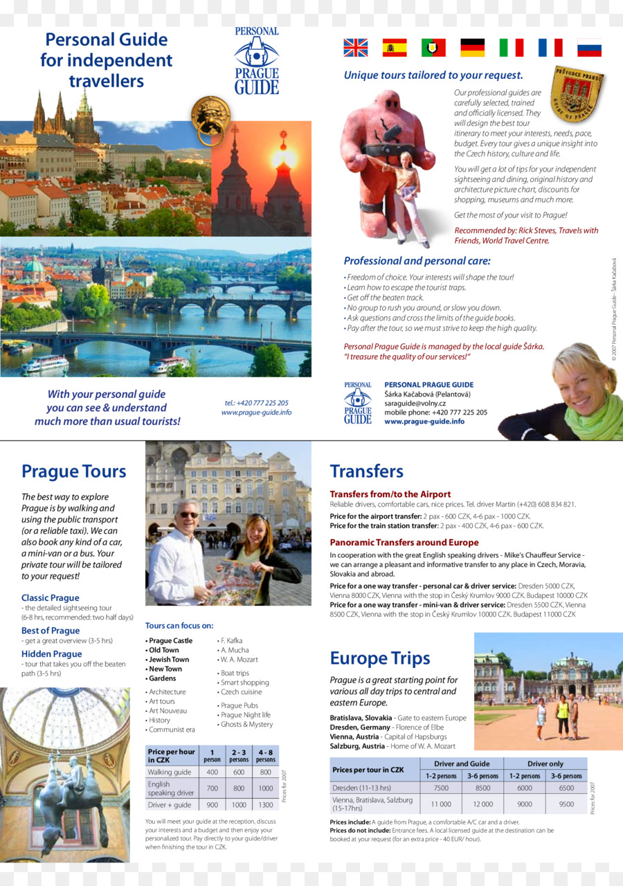 Werbung Broschüre Flyer Broschüre Entdecken Sie Prag Touren - machen Sie eine sightseeing-tour