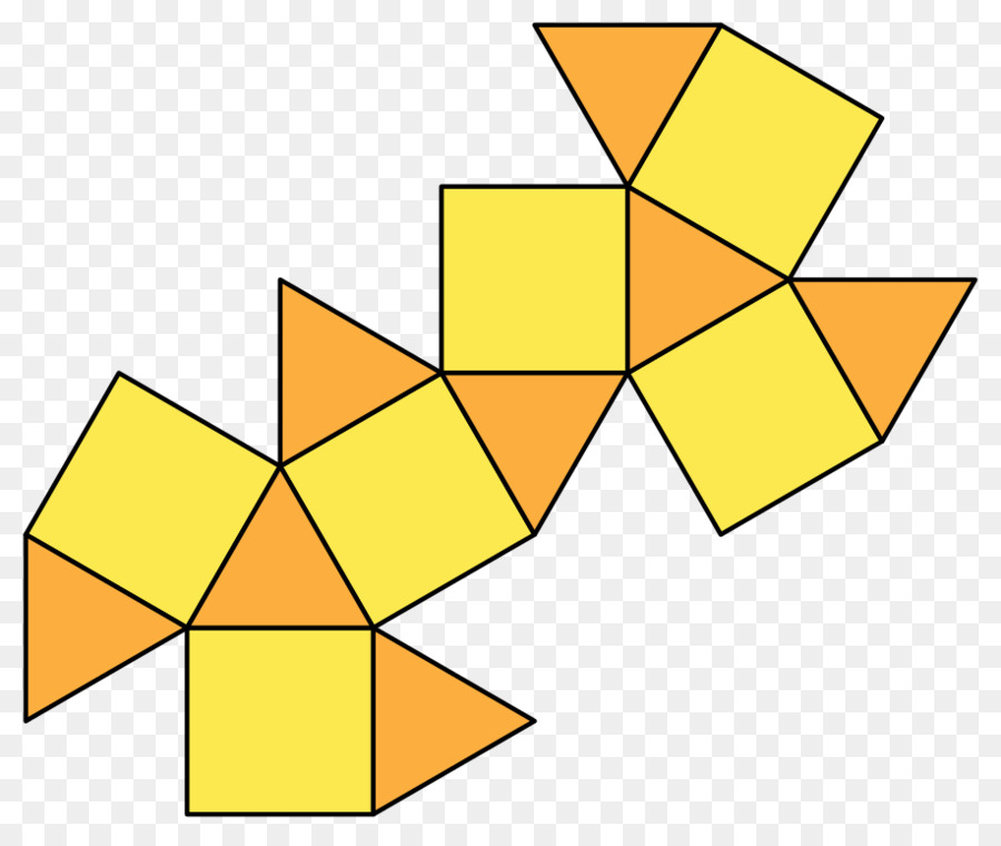 Cuboctahedron Poliedro Archimedeo solida rete di Vertice - cubo