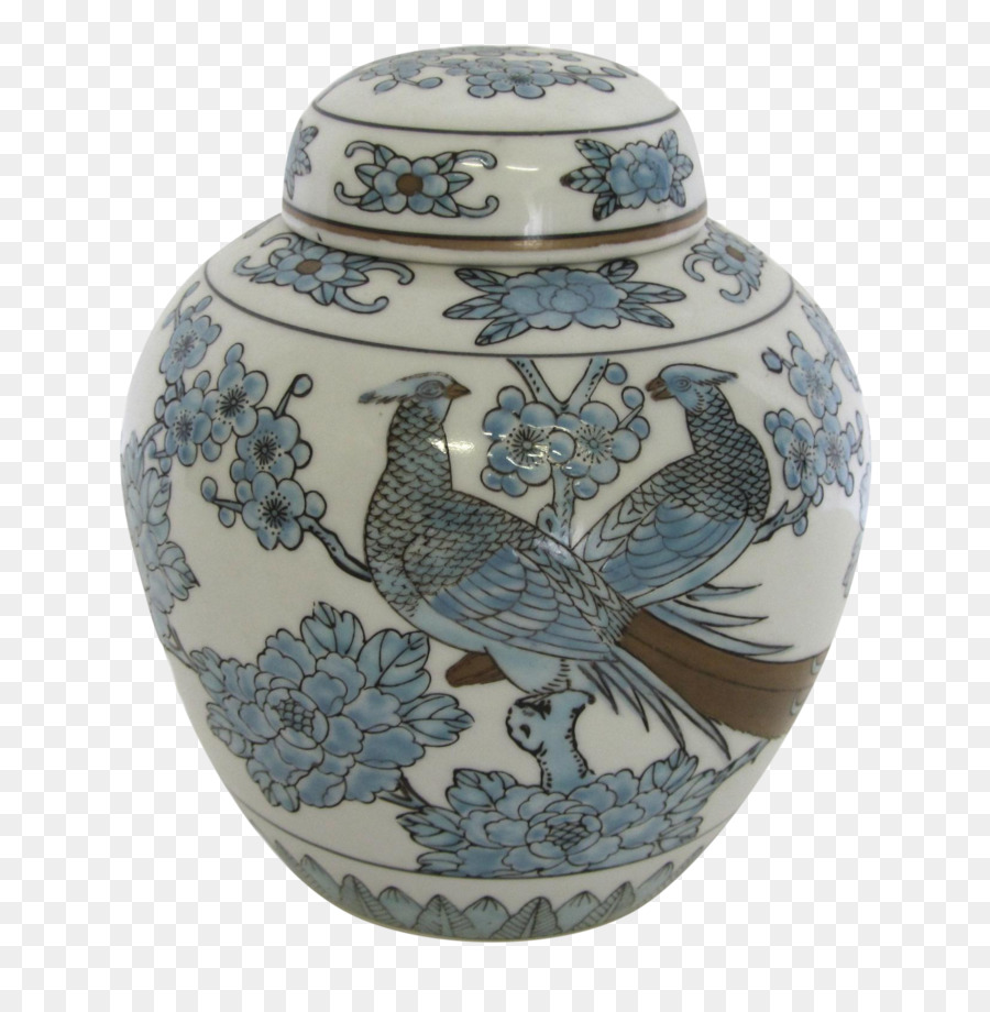 Blu e bianco ceramica Imari ware Vaso di Ceramica - Dipinto a mano di ciliegio