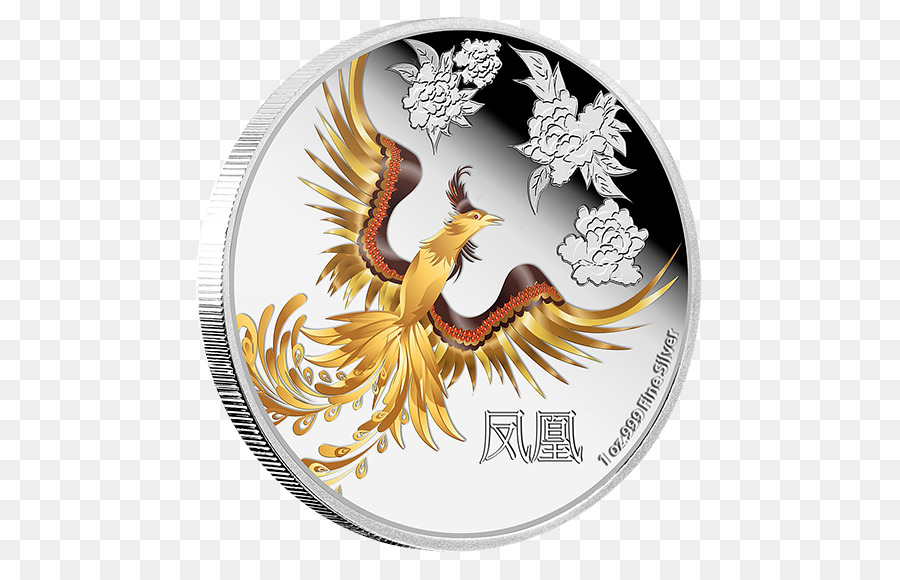 Phoenix-Silber-Münzen-Feng shui-Unze - Phoenix