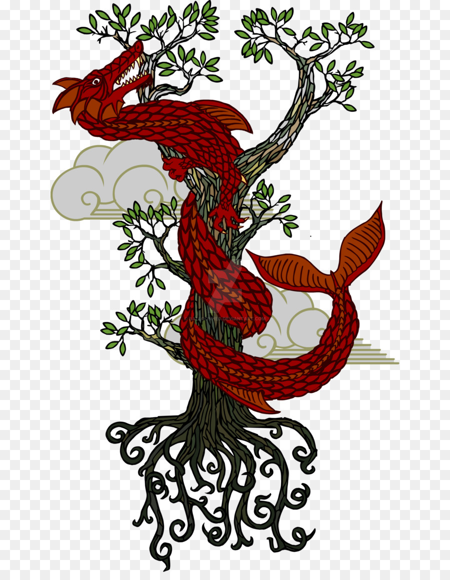 Zweig Dragon Tree Tattoos & Geschenke Baum des Lebens - Baum