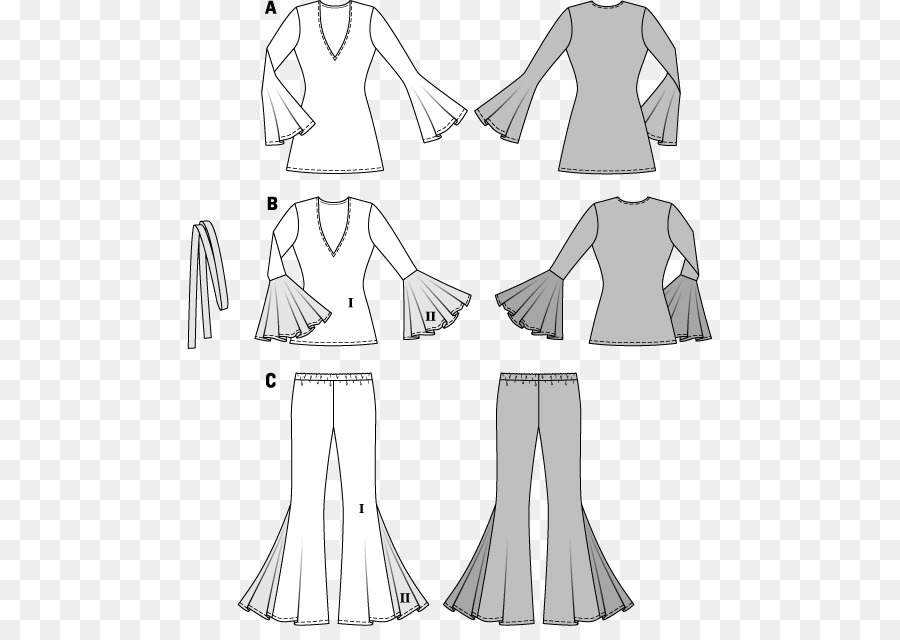 1970er-Burda Style-Kleid-Muster der 1950er Jahre - Kleid